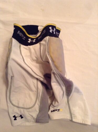 Under Armour MPZ2 compression shorts youth medium heat gear girdle padded white  - $13.99