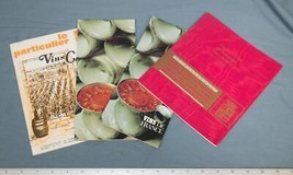 Vtg Lotto Di Francese Vino Brochures 1960&#39;s 1970&#39;s Dq - $54.28