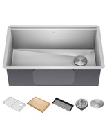 KRAUS Kore 30&quot; Undermount Workstation Sink KWU110-30 with Accessories - $381.65