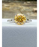 2 Ct. Yellow or Dazzling Purple Moissanite Ring - £59.25 GBP