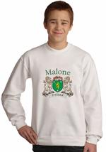 Malone Irish coat of arms Sweatshirt in White - £22.66 GBP