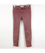 Pacsun Salmon Pink Slim Fit Stretch Skinny Ankle Jeggings Mid Rise Size 24 - $6.09 CAD