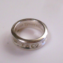 Signed 1997 TIFFANY &amp; CO.  Ring  Tiffany &amp; Co. 925 T&amp; Co. 1837 Size 6 - £173.58 GBP