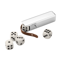 Sky by Georg Jensen Stainless Steel Set of Dice with Case - Bar Games Travel New - £38.76 GBP