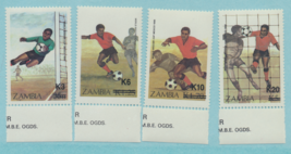 Zambia Stamps Scott #403, 406, 412, 416, Mint Never Hinged, Surcharges On 350-3 - £4.32 GBP
