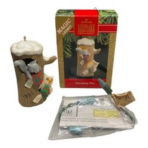 Vintage 1991 Hallmark Keepsake Ornament Friendship Tree Magic Light Squirrel Owl - £7.99 GBP