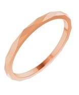 18K Rose Gold 1.5 mm Diamond Pattern Wedding Band - $11,804.22 MXN+