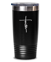 Religious Tumbler Faith Cross, Jesus, Christian, love Black-T-20oz  - £23.14 GBP