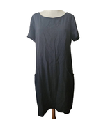 Vince Camuto Black Short Sleeve Shift Dress with Pockets Size 12 - £19.72 GBP