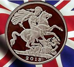 2013 Prince George Royal Birth £5 Five Pound Silver Proof Coin - Mint Pa... - €209,87 EUR