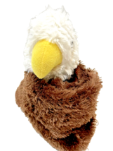 Wild Republic Plush Bald Eagle Wrist Hugger Soft Stuffed Animal 8&quot; Brown Yellow - £9.22 GBP