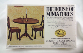 The House of Miniatures Hepplewhite Round Table #40005 - Circa early 1800&#39;s - $9.90