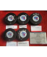 NHL New York Rangers Signed Autograph Puck W/ COA Lot Of 5 X 14.95 Total... - $74.20