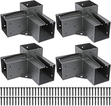 Stainless Steel 3-Way Right Angle Corner Pergola Bracket With Screws For, 4 Pack - £122.58 GBP