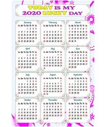 2020 Magnetic Calendar - Calendar Magnets - Today is My Lucky Day - Edit... - £12.65 GBP