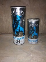 2 Schlitz Malt Liquor Beer Cans Vintage VTG Man Cave Bar Decor Jos Schli... - $21.77