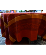 Vintage Jacquard Damask Bloomingdales Fall Tablecloth 67&quot; X 11 feet [132... - $74.69 CAD