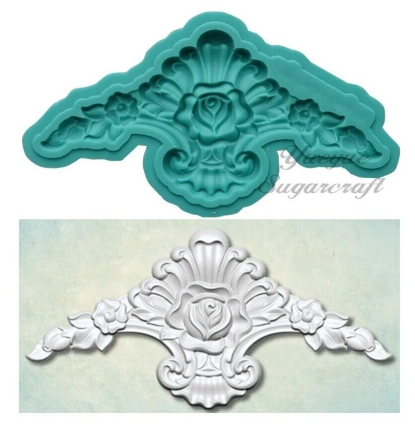 Sugarcraft Flower silicone mold Baroque Scroll Silicone Mold Chocolate F... - $11.43