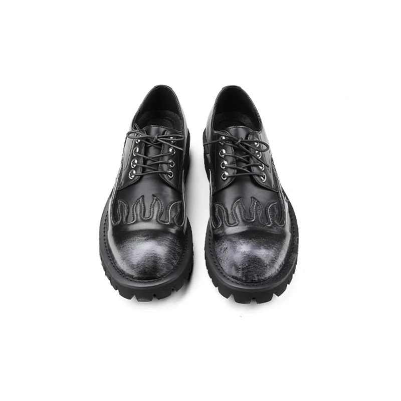 Hot Sale ! Big Round Toe Men&#39;s Old-fashioned Color-polishing Leather Sho... - $162.98