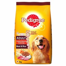 Pedigree Adult Dry Dog Food, Meat &amp; Rice, 3kg Pack - free shipping - £93.19 GBP