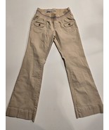 Old Navy Maternity-Stretch-Small-Pants- Khaki Tan-Cotton Blend-Pockets - $18.22