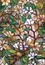 ARTSCAPE Stained Glass Window Film Magnolia 2’ft.Wide x 3’ft.Long, Non A... - $15.82