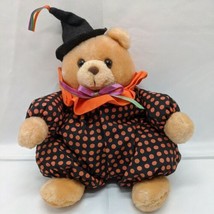 10&quot; Russ Berrie Boo Bear Halloween Polka Dot Dress Witch Plush - £19.18 GBP