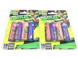 Lot of 2 Teenage Mutant Ninja Turtles 1.5V AA Alkaline Batteries - Nickelodeon - £8.13 GBP