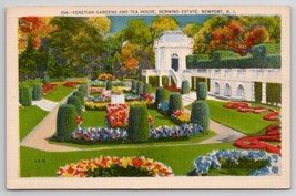 Venetian Gardens And Tea House Newport RI Postcard N21 - £3.70 GBP