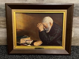Turner Wall Accessory &quot;Grace&quot; Old Man Praying Picture Wood Frame by Eric Enstrom - £38.61 GBP