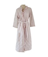 Vintage 70s Barbizon Quilted Baby Light Pink Satin Robe Cottagecore Luxu... - $150.44 CAD