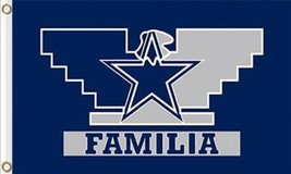 Dallas Cowboys Familia Flag 3X5 Ft Polyester Banner - $16.00