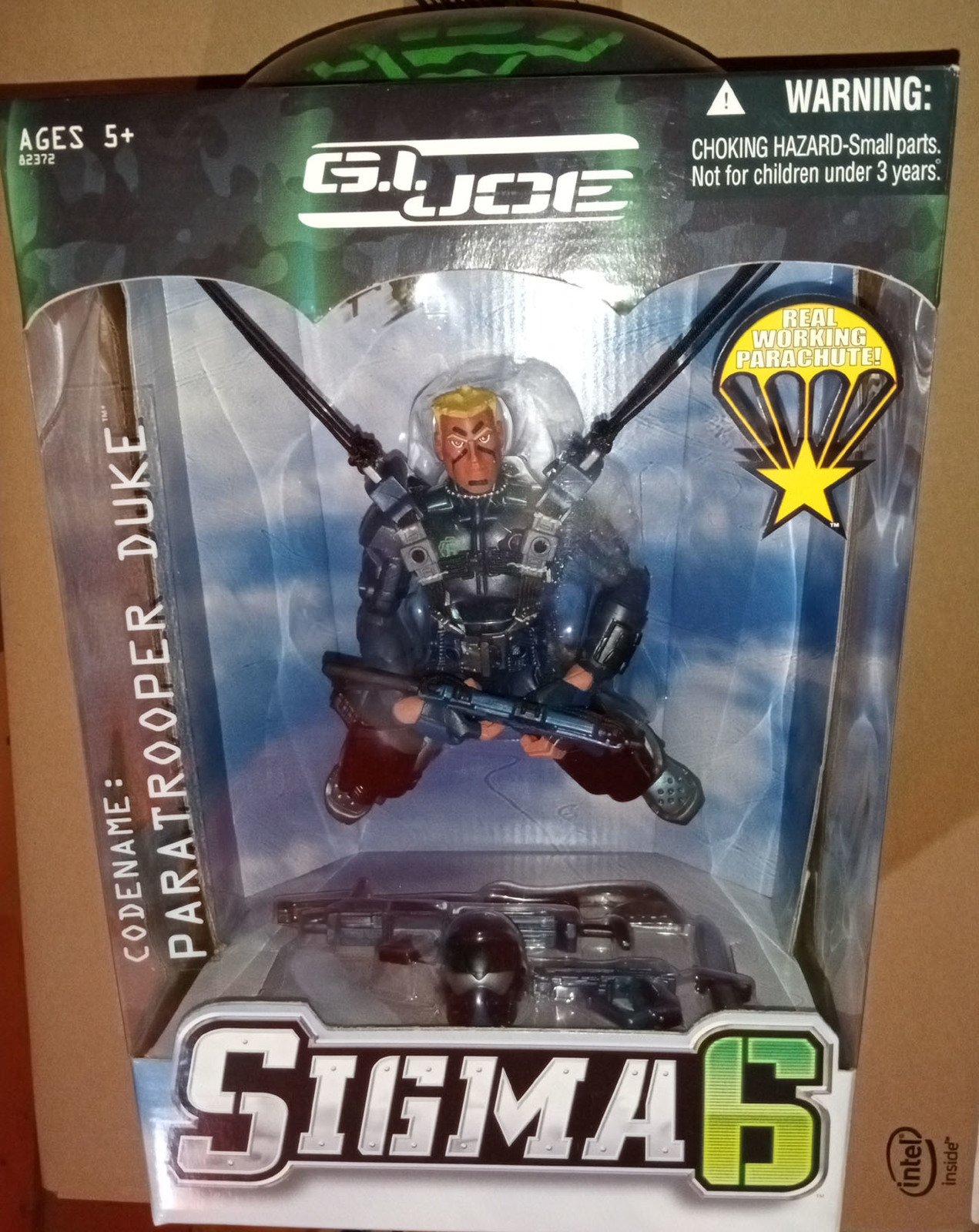 Primary image for BRAND New 2008 GI JOE Sigma 6 PARATROOPER DUKE w/ real working parachute