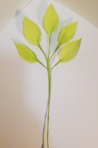 Paper Leaf Filler - Single light green crepe paper stem - £3.99 GBP+