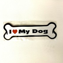 Dog Magnetic Car Decal, Bone Shaped, I Love My Dogs, Made in USA, 7&quot; - $8.90