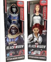 MARVEL 12” Figures Avengers Black Widow &amp; Taskmaster Titan Hero Age 4+ NEW - £20.48 GBP