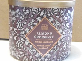 Almond Croissant Bath &amp; Body Works 3 Wick Candle 14.5OZ New - £20.46 GBP