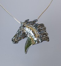 Horse charm, pendant &amp; stainless steel chain jewelry  Forge Hill Sculpture - $26.24