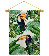 Rainforest Toucan Garden Flag Set Birds 13 X18.5 Double-Sided House Banner - £22.43 GBP