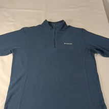 Columbia AM6558 Mens Blue Klamath Range II Half Zip Fleece Pullover Sweatshirt L image 9