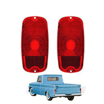 60 61 62 63 64 65 66 Chevy GMC Fleetside Truck Red Tail Light Lens Lenses Pair  - £10.72 GBP