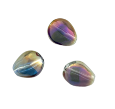 10 Celestial Crystal® 17mm Dark Purple AB Smooth Teardrop Focal Glass Beads - £3.94 GBP