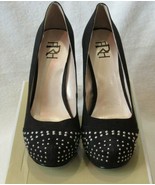 Fahrenheit KELLY-03 Studded Pump High Heel Faux Suede Black WOmen&#39;s Sz 7... - $18.92