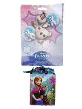 Disney Frozen Olaf Set Of 5 Balloons With Anna Elsa Balloon Weight Tabletop - £7.52 GBP