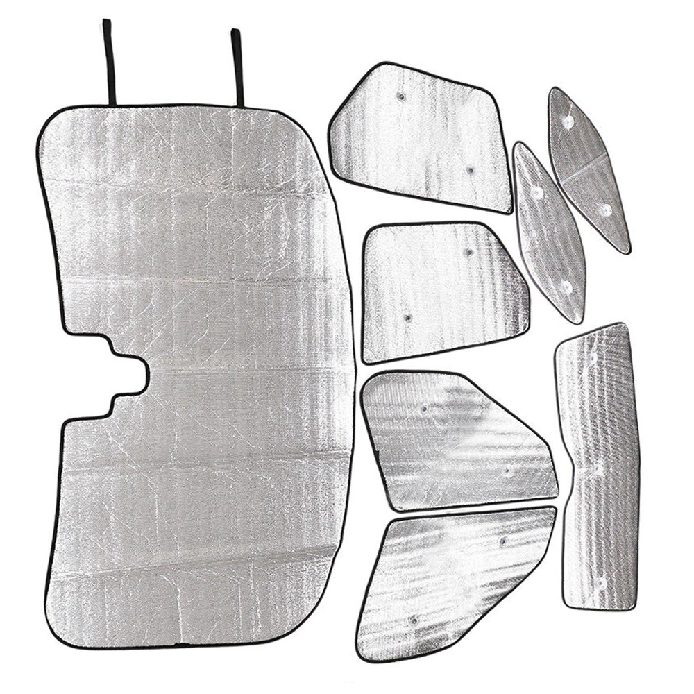 Car Curtain Anti-UV Sun Block Visor Cover Windshield Sunshade Insulation Kit F - £41.28 GBP