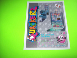 Quackers Original Nos Roll Down Redemption Arcade Game Machine Flyer - £11.04 GBP