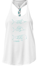 Scales Women&#39;s PRO Performance Love The Locals UPF 50+ Tank Top Fishing ... - $25.99