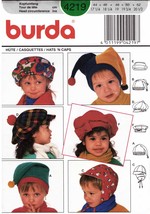  Assorted Children's Hats & Caps Burda Pattern 4219 Uncut - $12.00