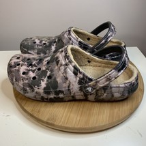 Crocs Classic Fur Lined Bleach Dye Clog Slides Camo 207299 Mens Size 10 Shoes - £23.65 GBP