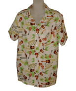 One Resolution Clothing Mens Hawaiian Guitars Ukulele Button Down Shirt ... - €16,76 EUR